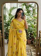 Naarira latkan Cotton Designer Sarees