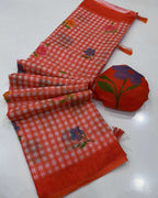 Naarira latkan Cotton Designer Sarees
