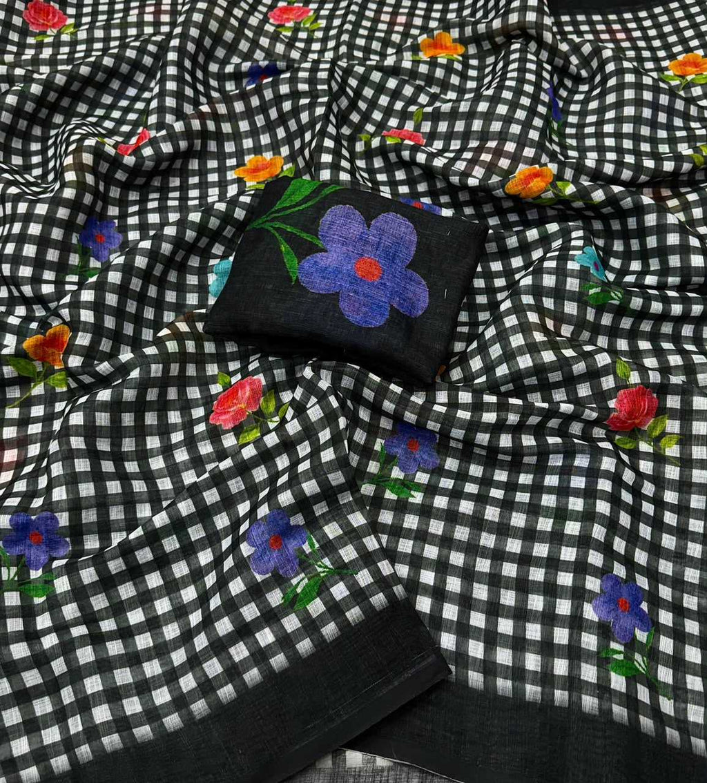 Naarira latkan Cotton Designer Sarees