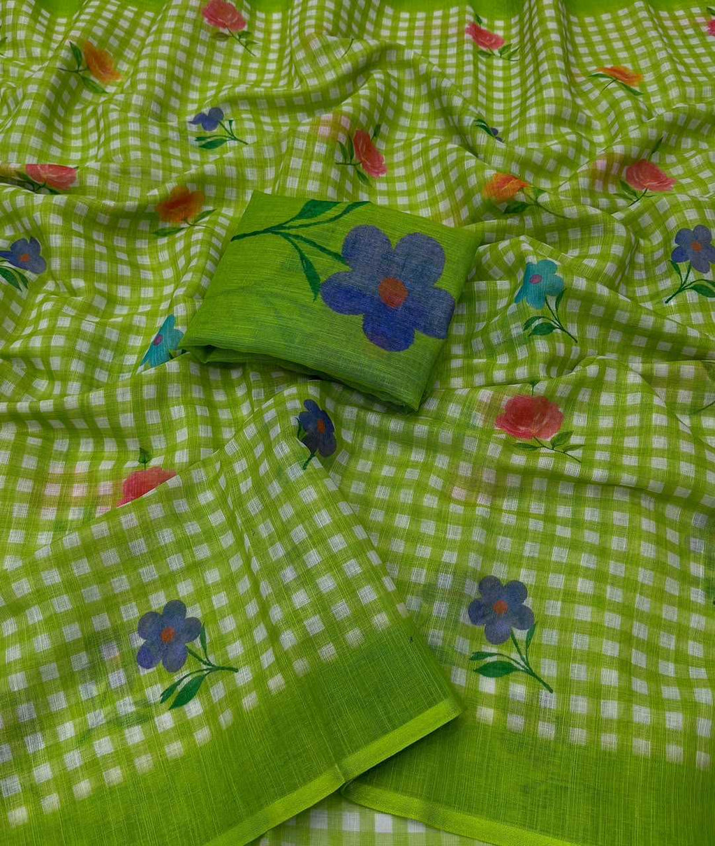 Naarira latkan Cotton Designer Sarees