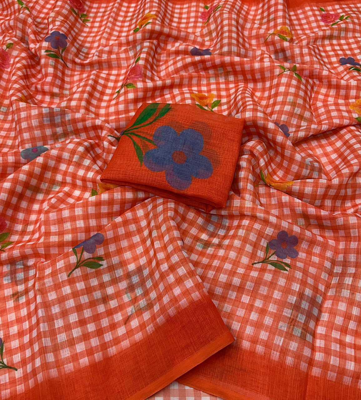 Naarira latkan Cotton Designer Sarees