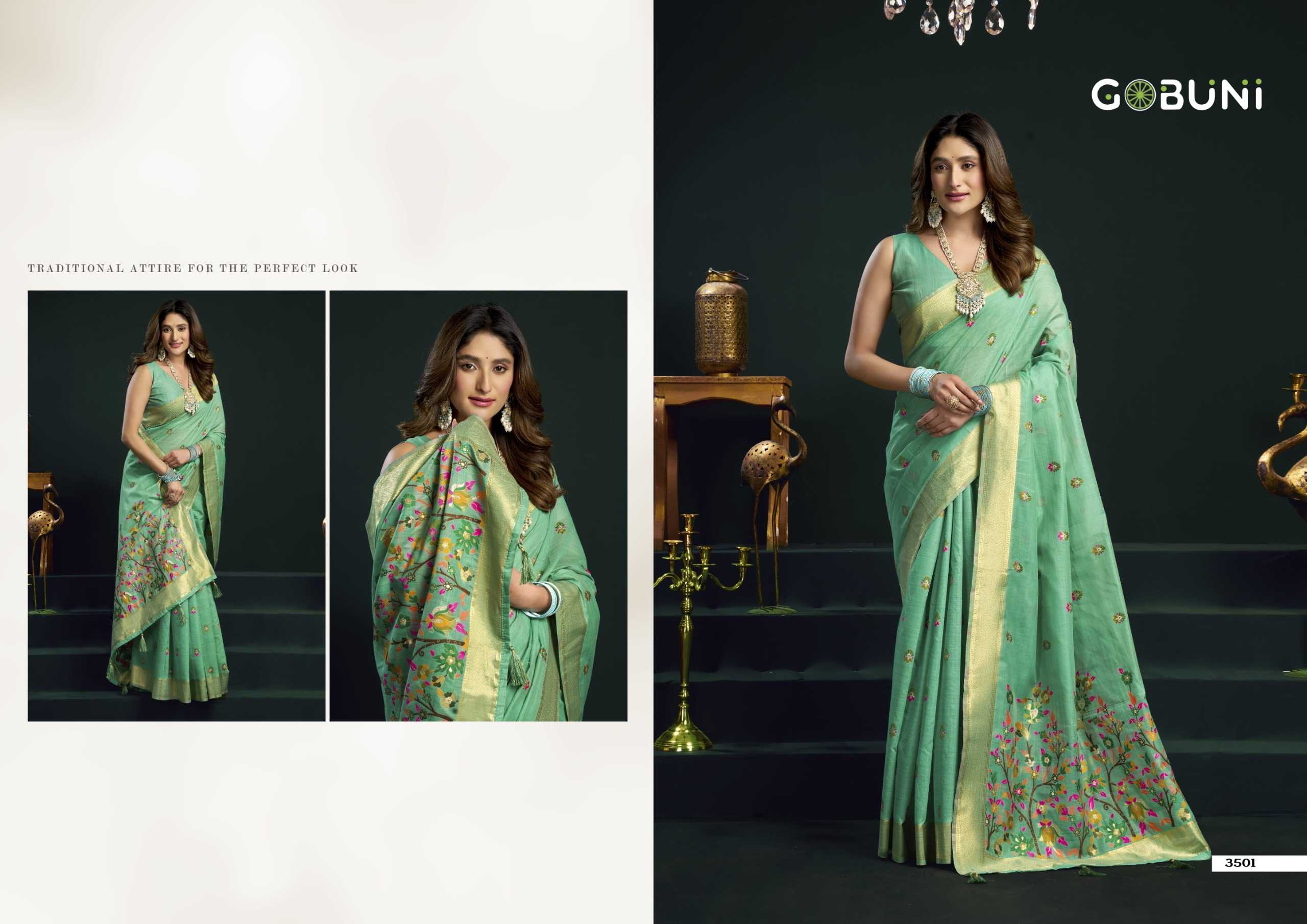 Naarira GobuniSiya Cotton Designer Sarees