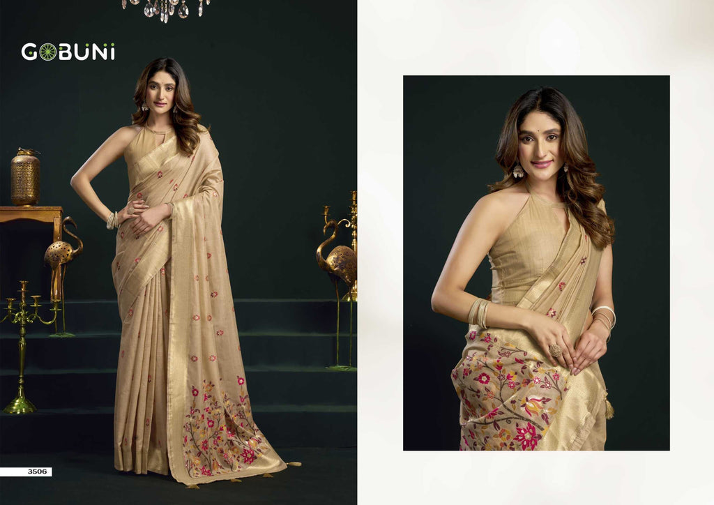 Naarira GobuniSiya Cotton Designer Sarees