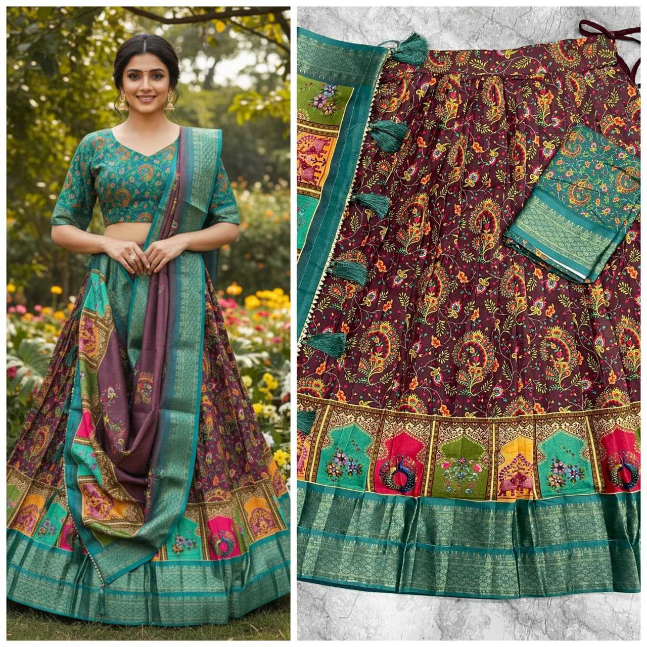 Naarira ANUSHA Soft Cotton Silk Traditional Lehenga