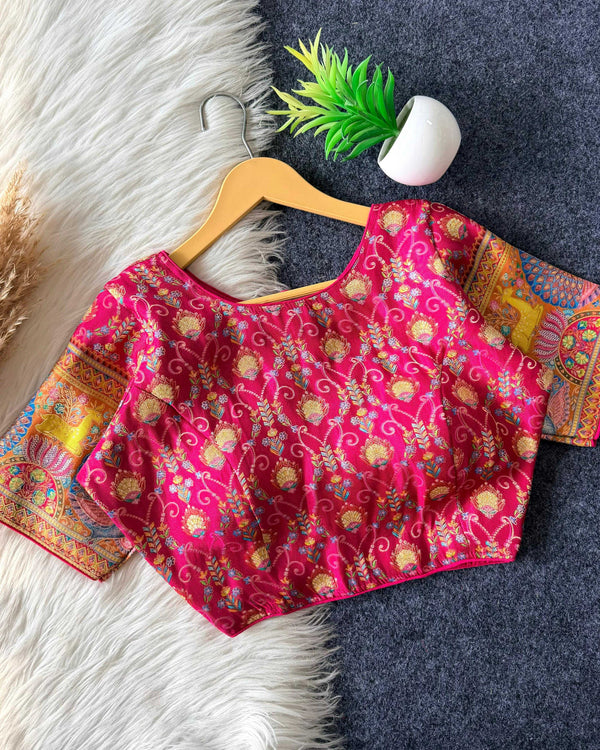 Naarira Banarasi Soft Silk Designer Blouse