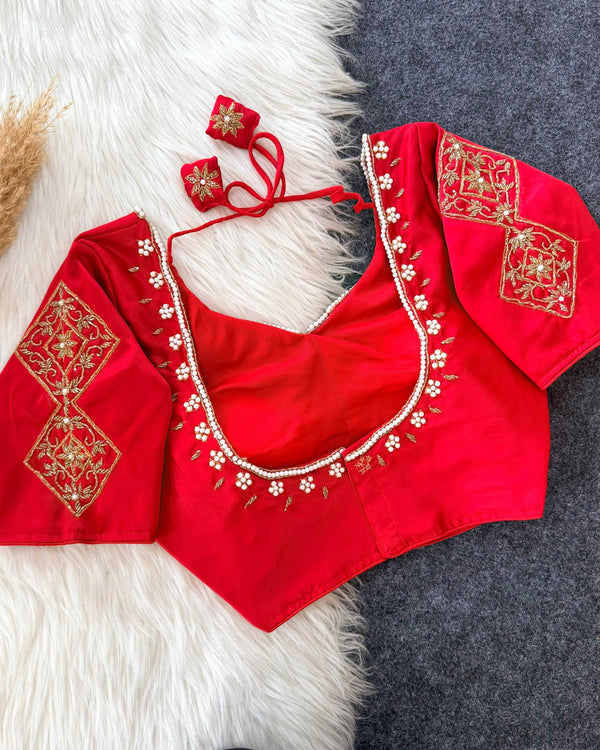 Naarira Hand Silk Designer Blouse - alternate view