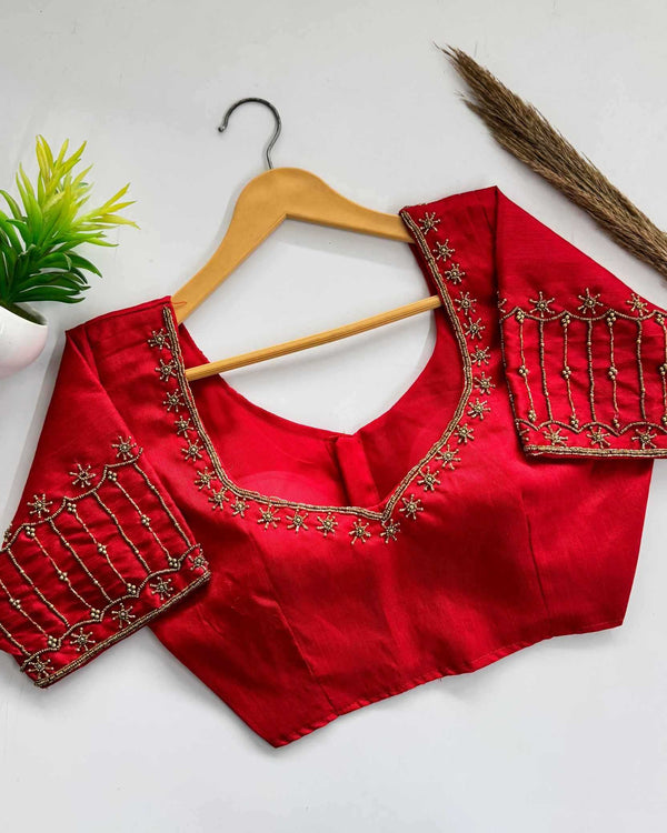Naarira Kimchi Silk Designer Blouse - alternate view