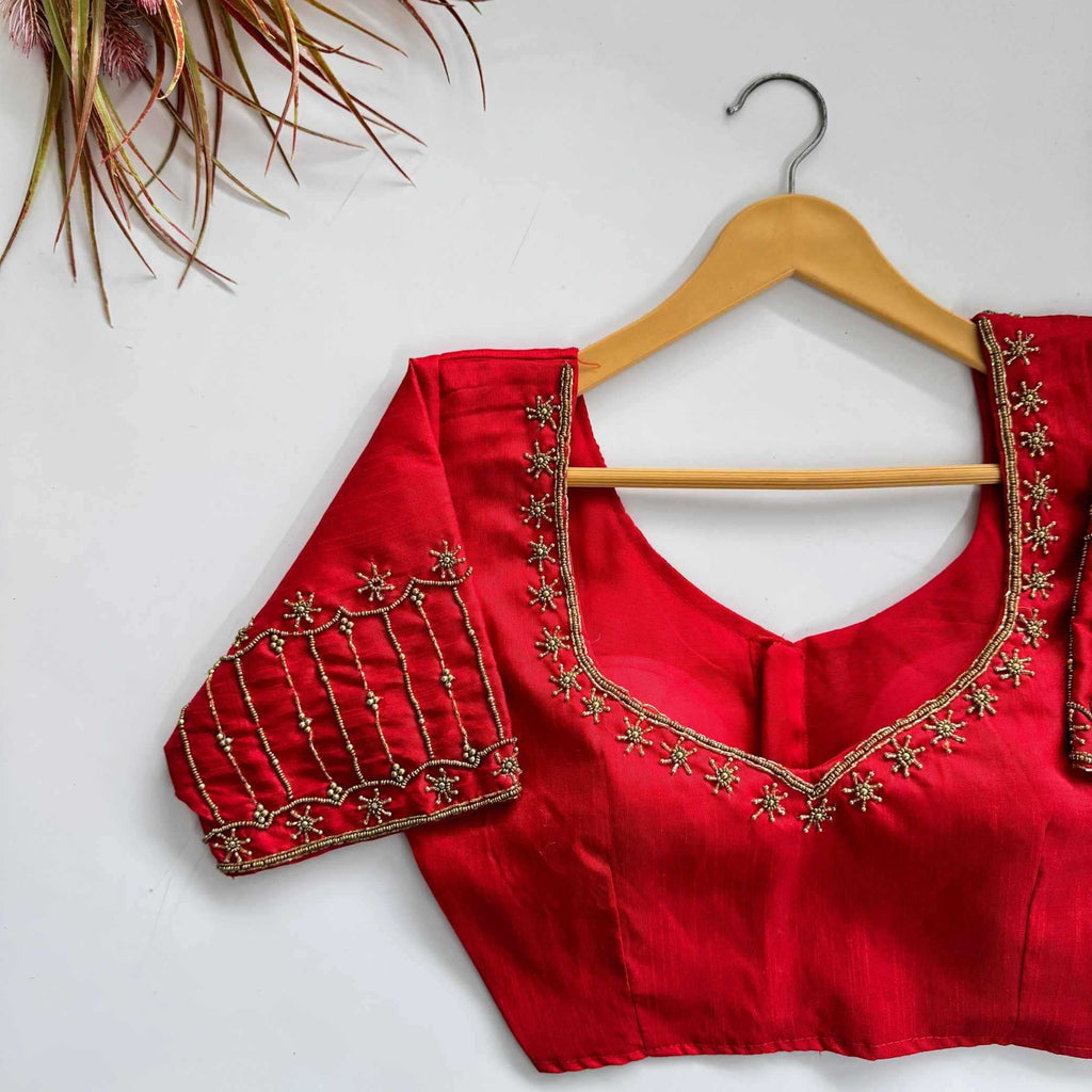 Naarira Kimchi Silk Designer Blouse
