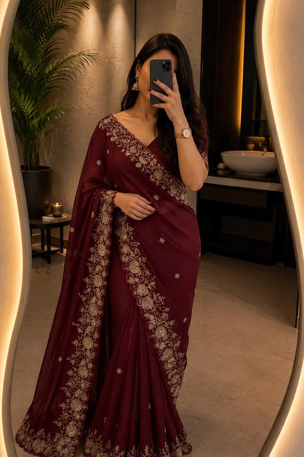 Naarira Laveesha Crunchi Designer Sarees