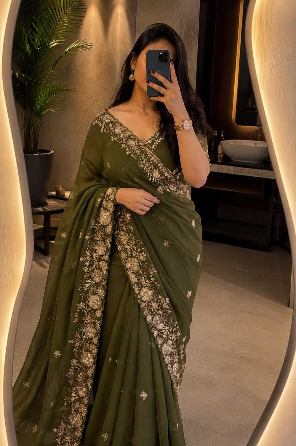 Naarira Laveesha Crunchi Designer Sarees