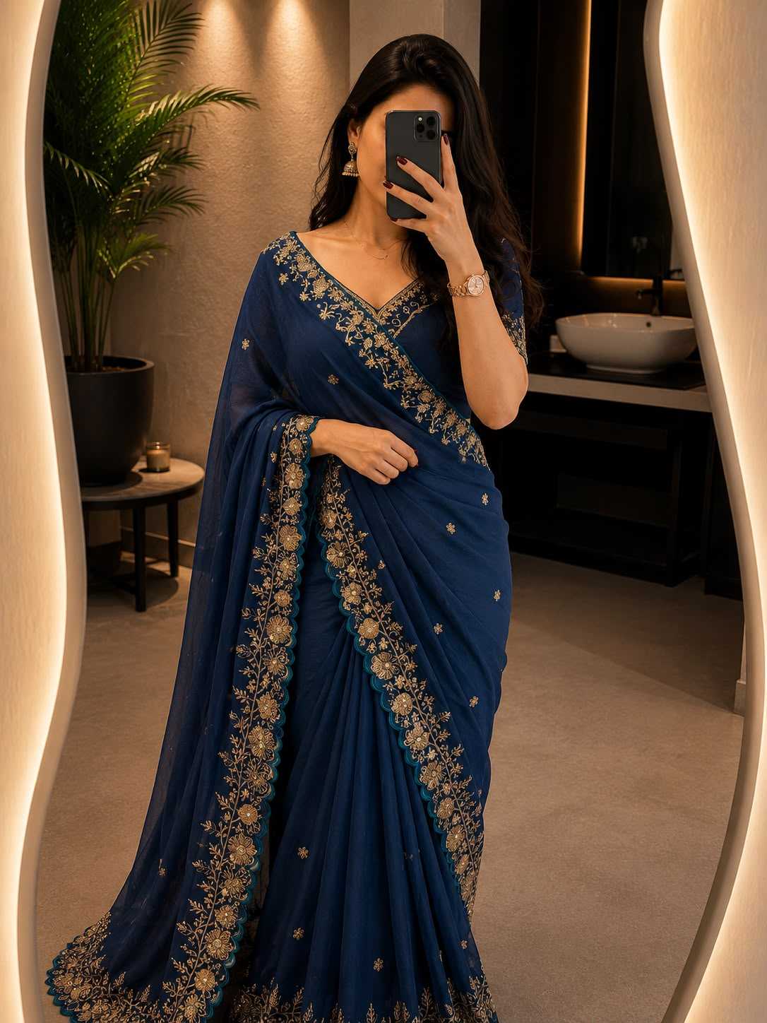 Naarira Laveesha Crunchi Designer Sarees