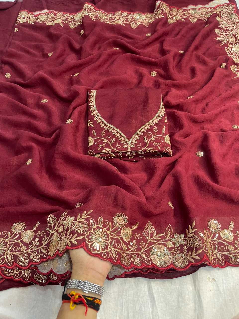 Naarira Laveesha Crunchi Designer Sarees