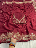 Naarira Laveesha Crunchi Designer Sarees