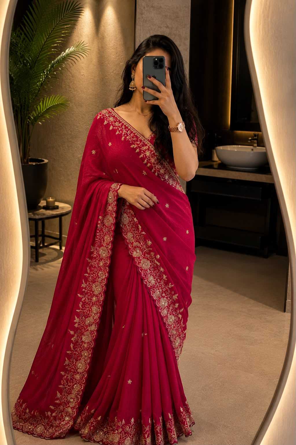 Naarira Laveesha Crunchi Designer Sarees