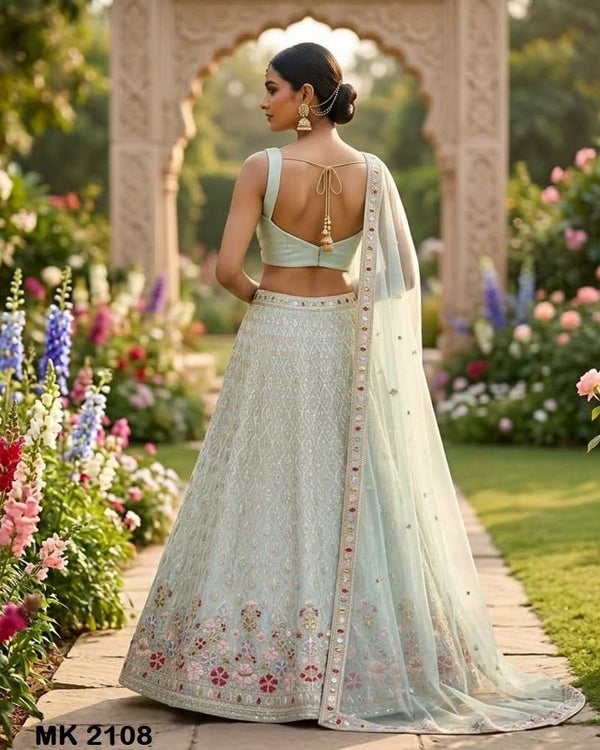 Naarira Faux Georgette Lehenga - alternate view