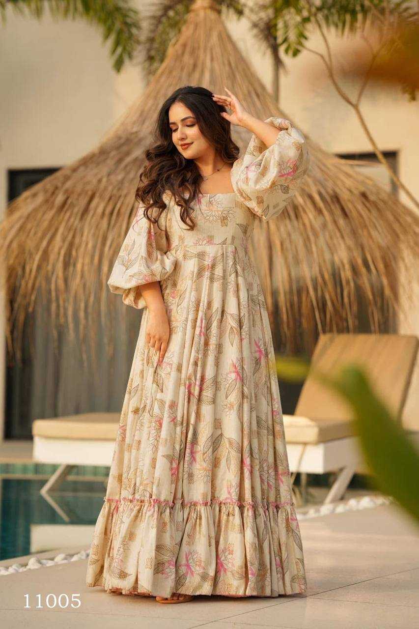 Naarira Heavy Rayon Printed Gown