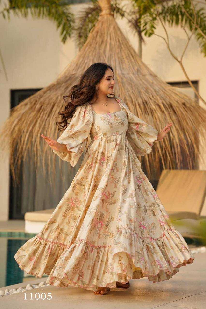 Naarira Heavy Rayon Printed Gown