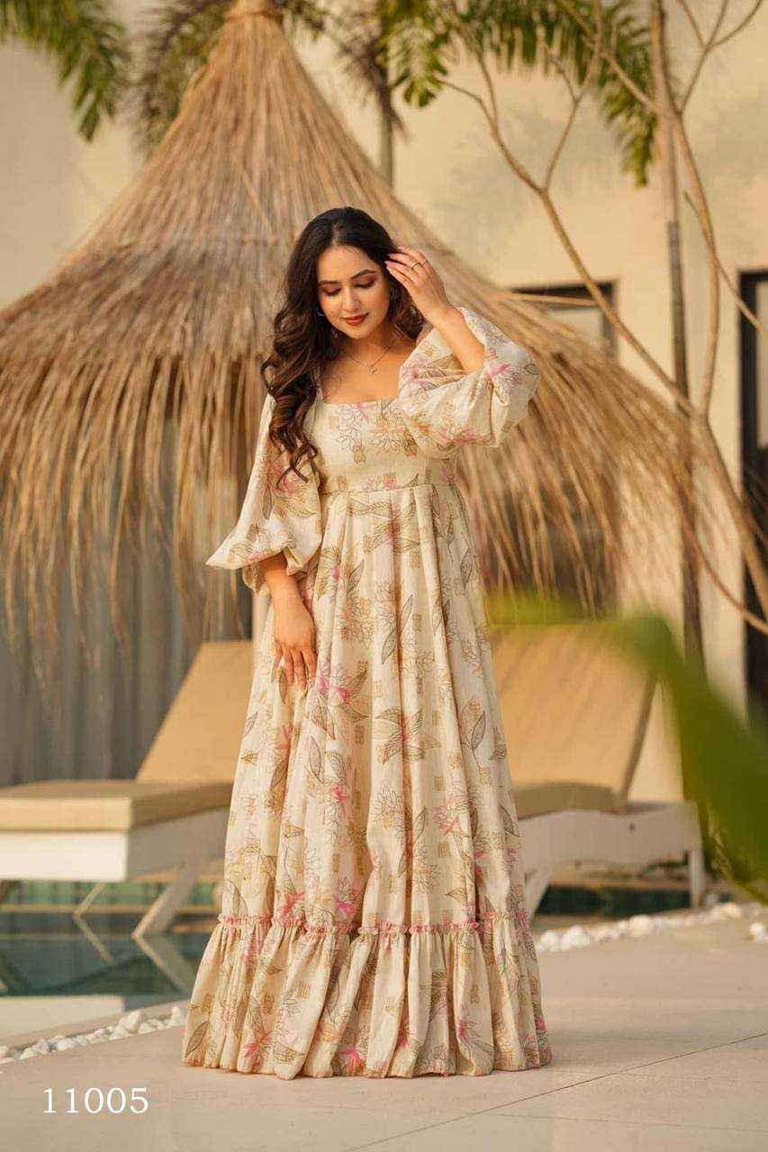 Naarira Heavy Rayon Printed Gown