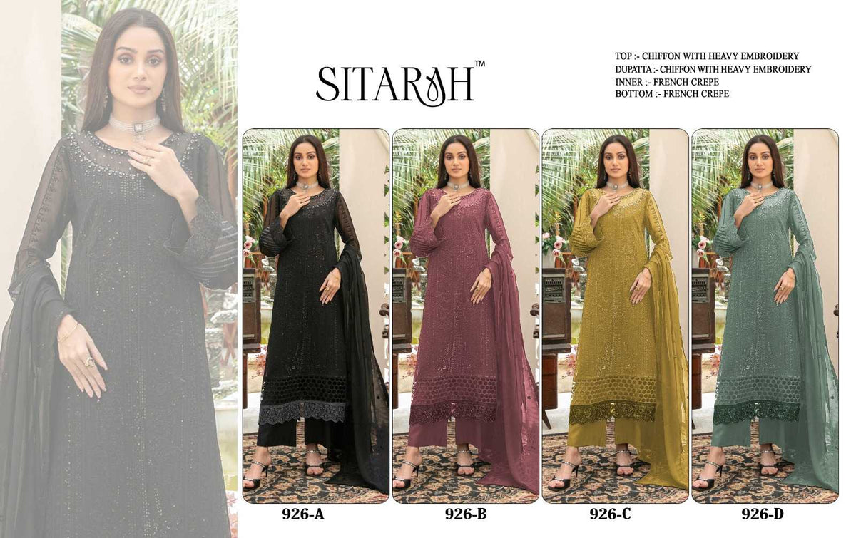 Naarira Sitarah 926 Chiffon Designer Suit