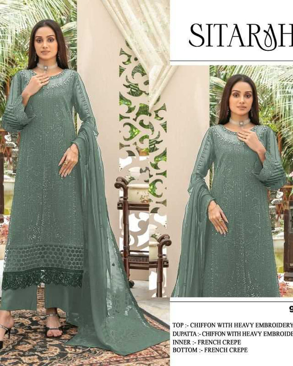 Naarira Sitarah 926 Chiffon Designer Suit - alternate view