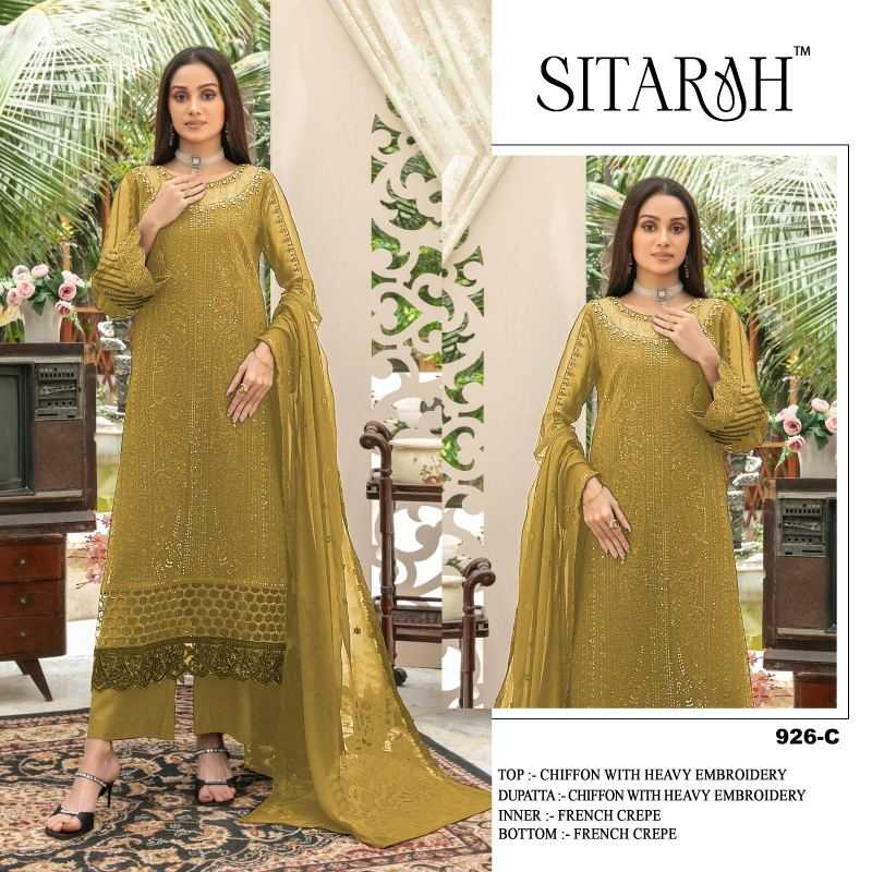 Naarira Sitarah 926 Chiffon Designer Suit