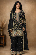 Naarira Chinon Yellow Embroidery Suit