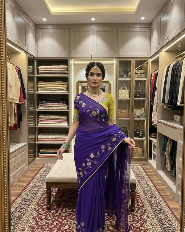 Naarira Chiffon Designer Sarees