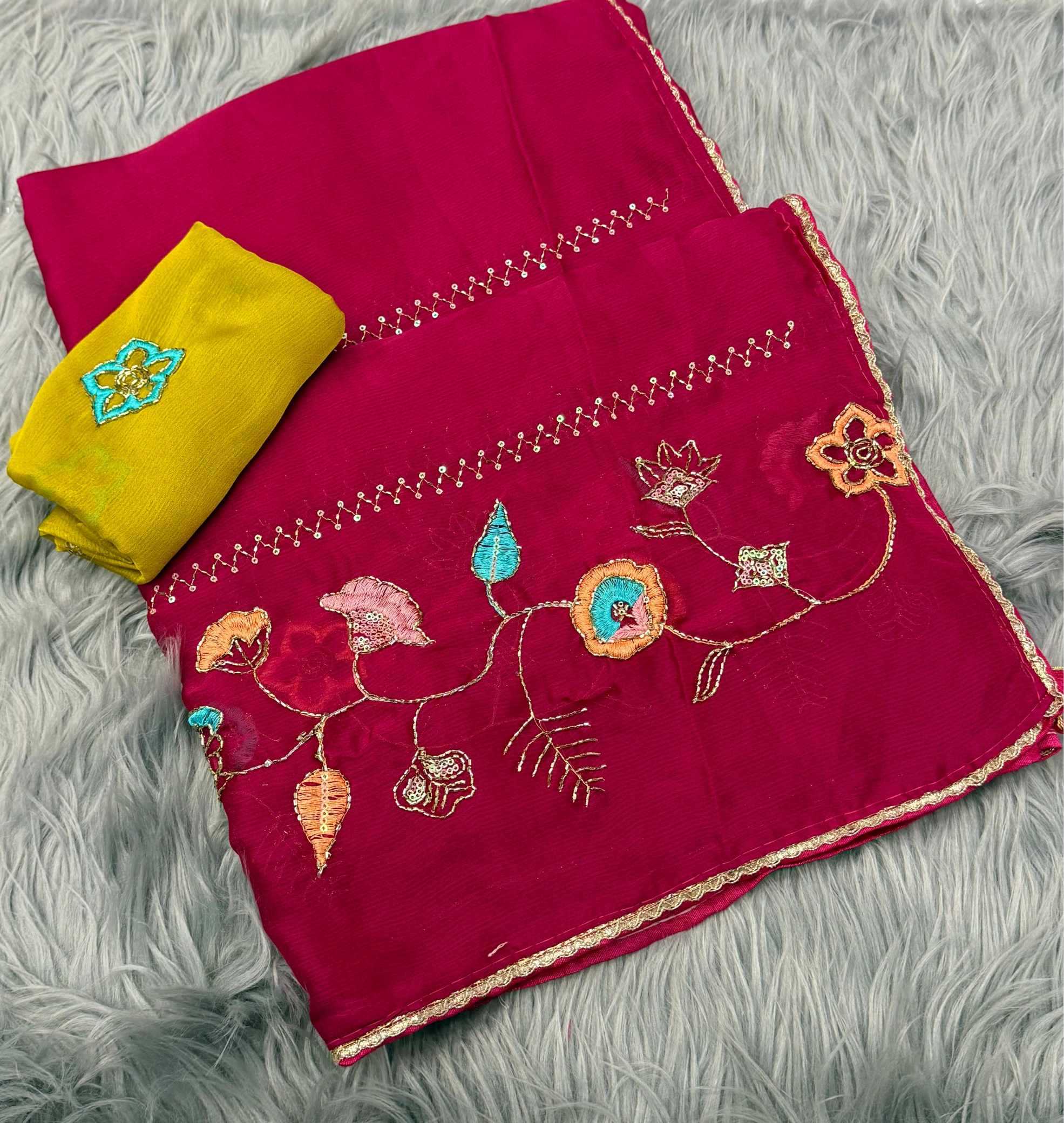 Naarira Chiffon Designer Sarees