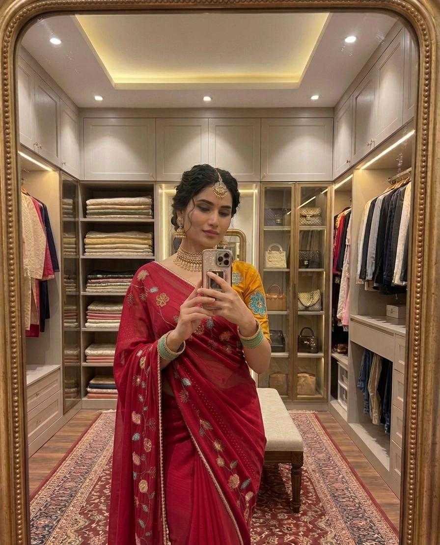 Naarira Chiffon Designer Sarees