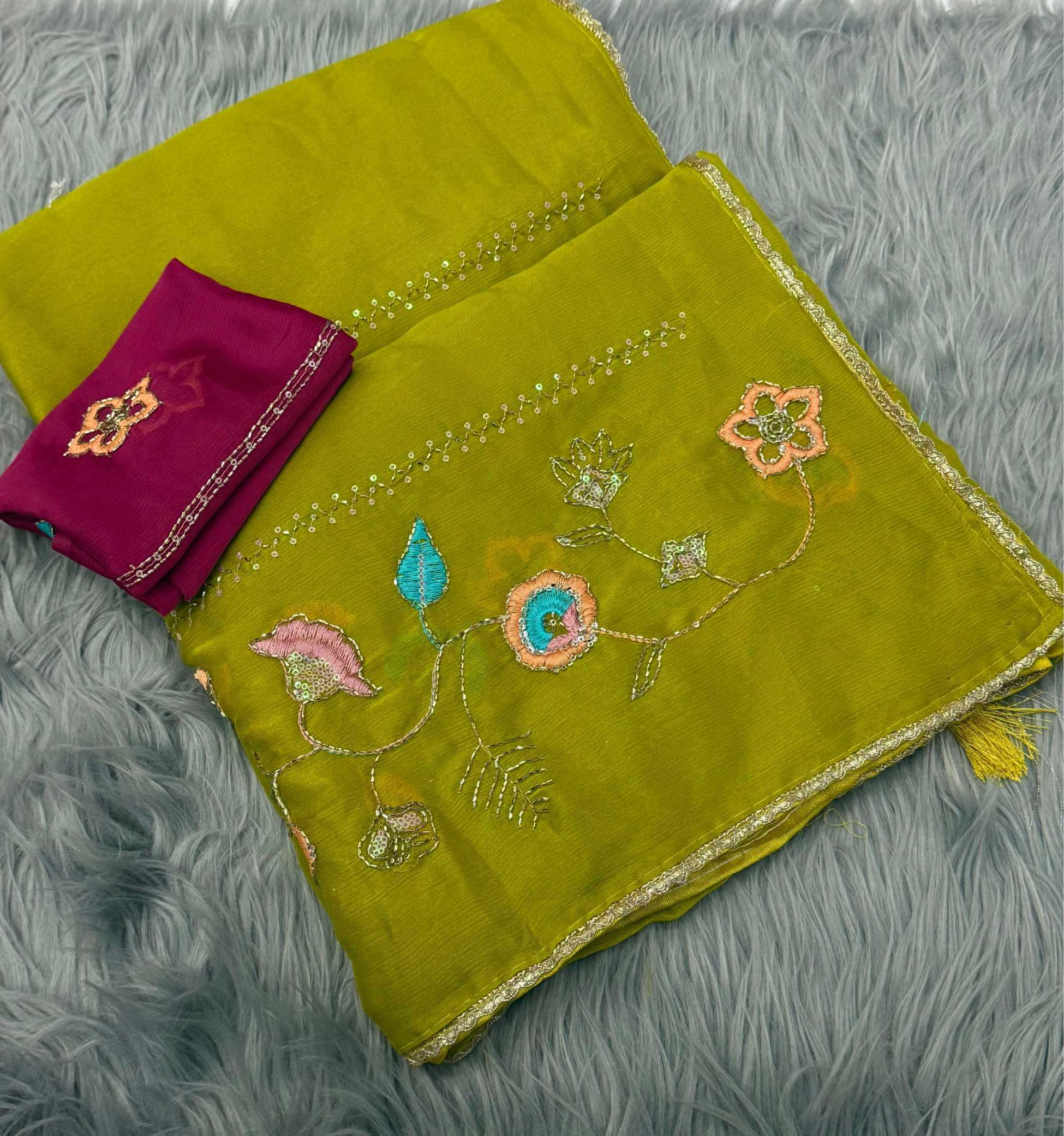Naarira Chiffon Designer Sarees