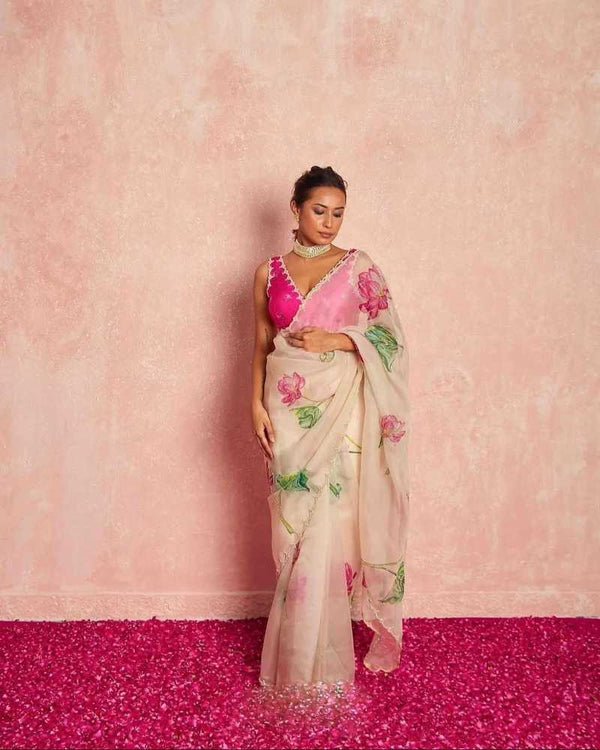 Naarira HAELI Organza Fancy Sarees - alternate view