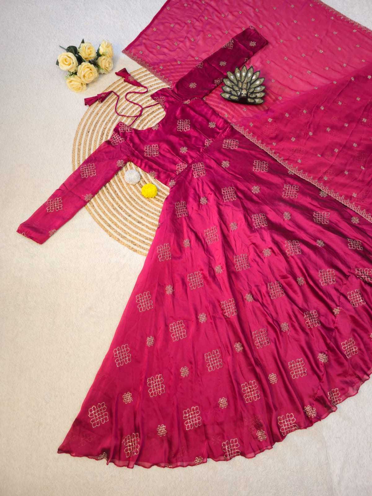 Naarira Rangoli Silk Beaded Gown
