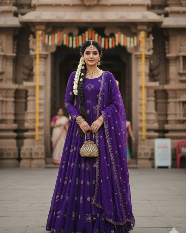 Naarira Rangoli Silk Beaded Gown - alternate view
