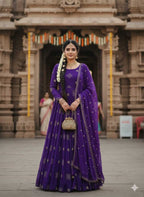 Naarira Rangoli Silk Beaded Gown