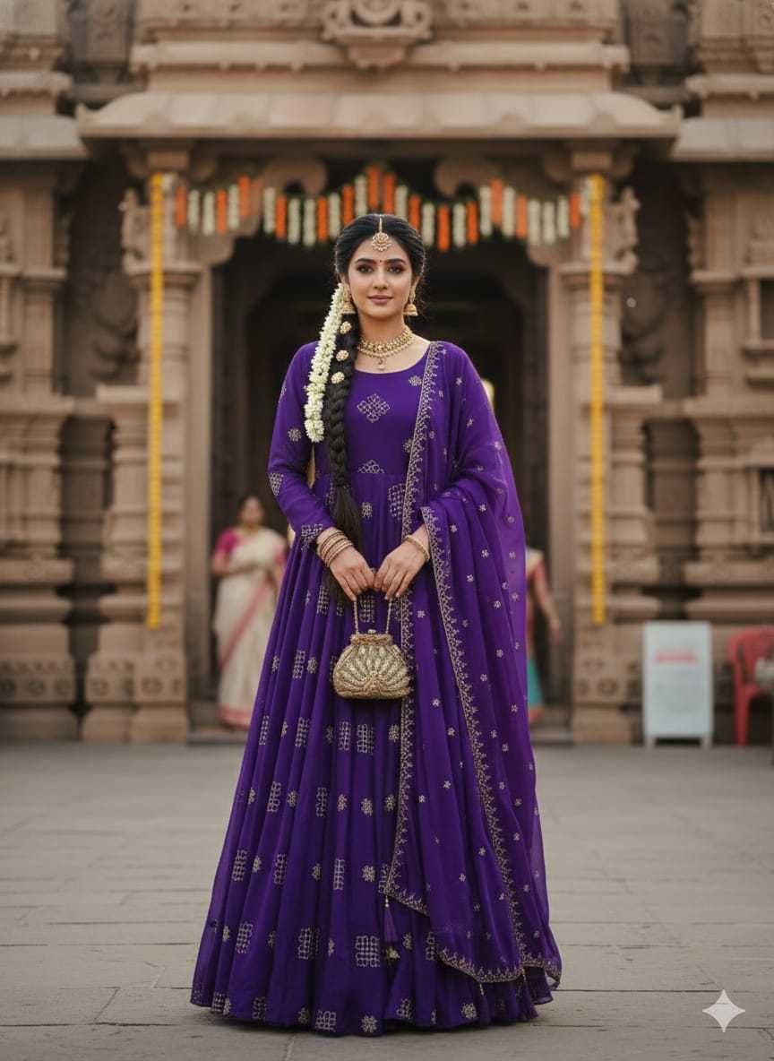 Naarira Rangoli Silk Beaded Gown