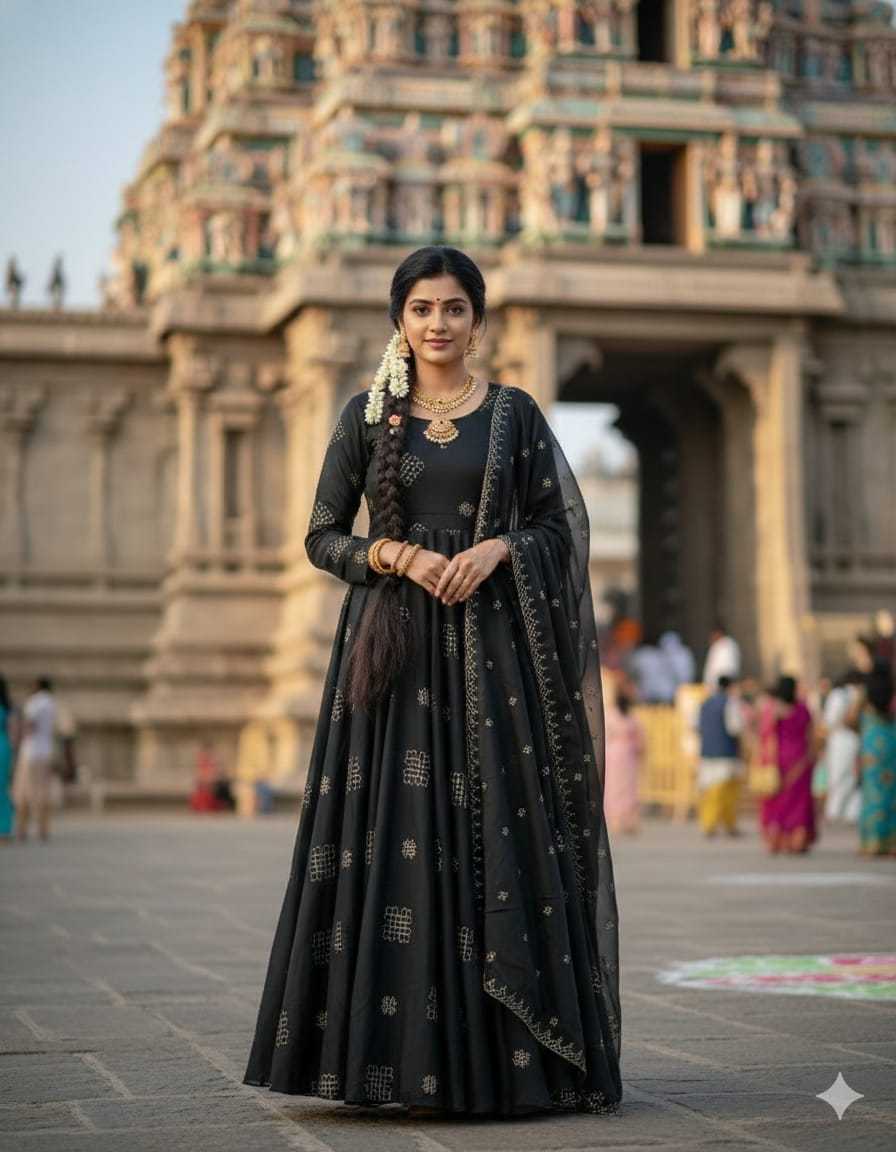 Naarira Rangoli Silk Beaded Gown