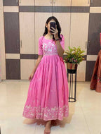 Naarira Pure Cotton Embroidered Gown