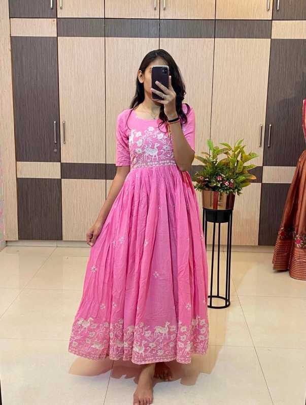 Naarira Pure Cotton Embroidered Gown