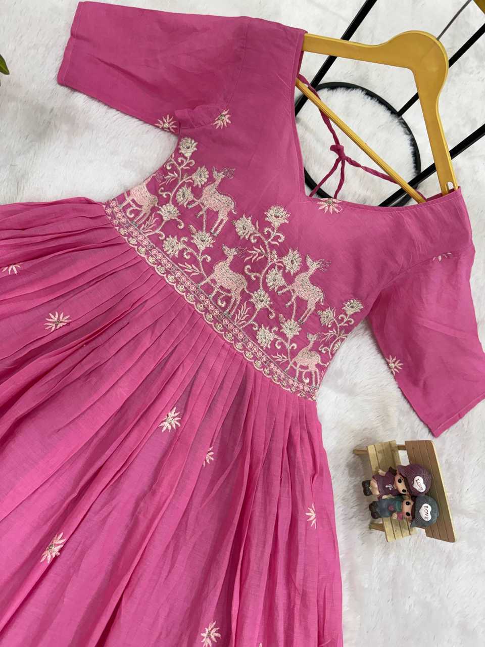 Naarira Pure Cotton Embroidered Gown