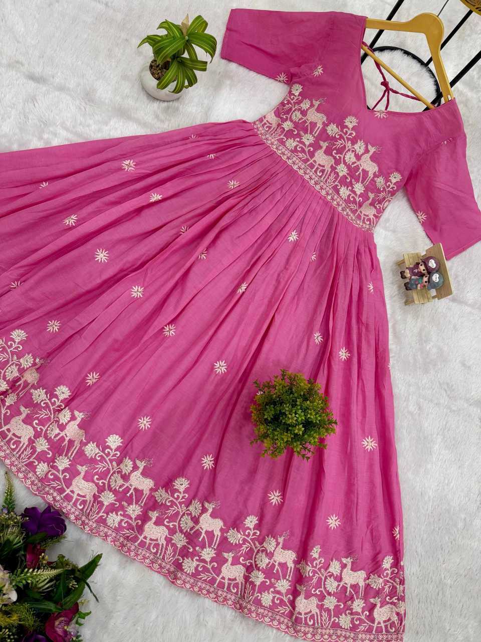 Naarira Pure Cotton Embroidered Gown