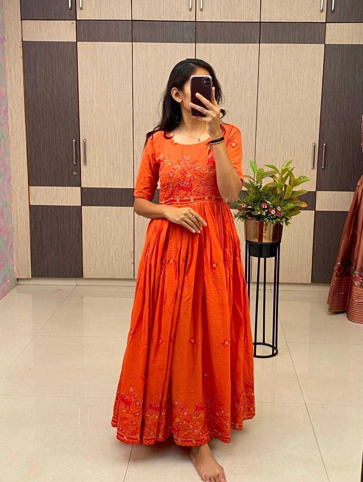 Naarira Pure Cotton Embroidered Gown