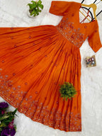 Naarira Pure Cotton Embroidered Gown