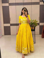 Naarira Pure Cotton Embroidered Gown
