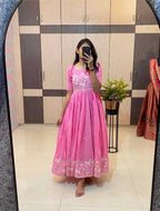 Naarira Pure Cotton Embroidered Gown