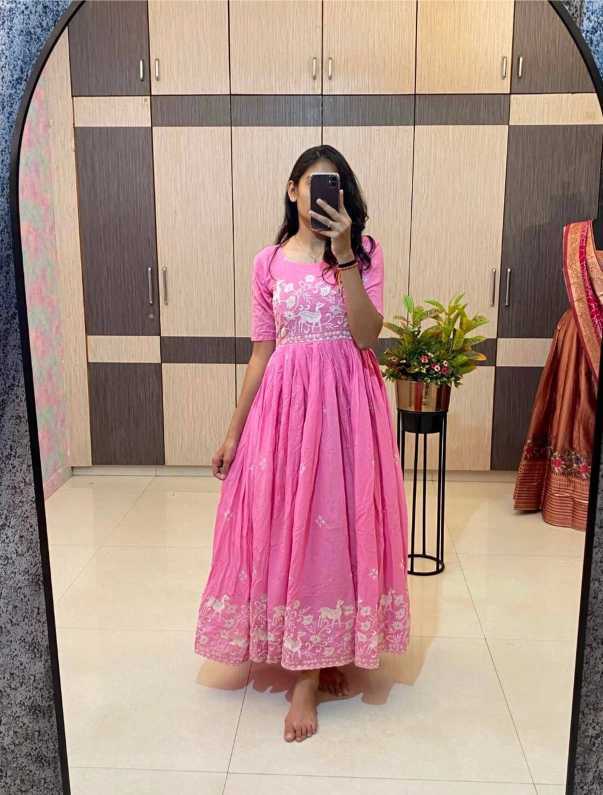Naarira Pure Cotton Embroidered Gown