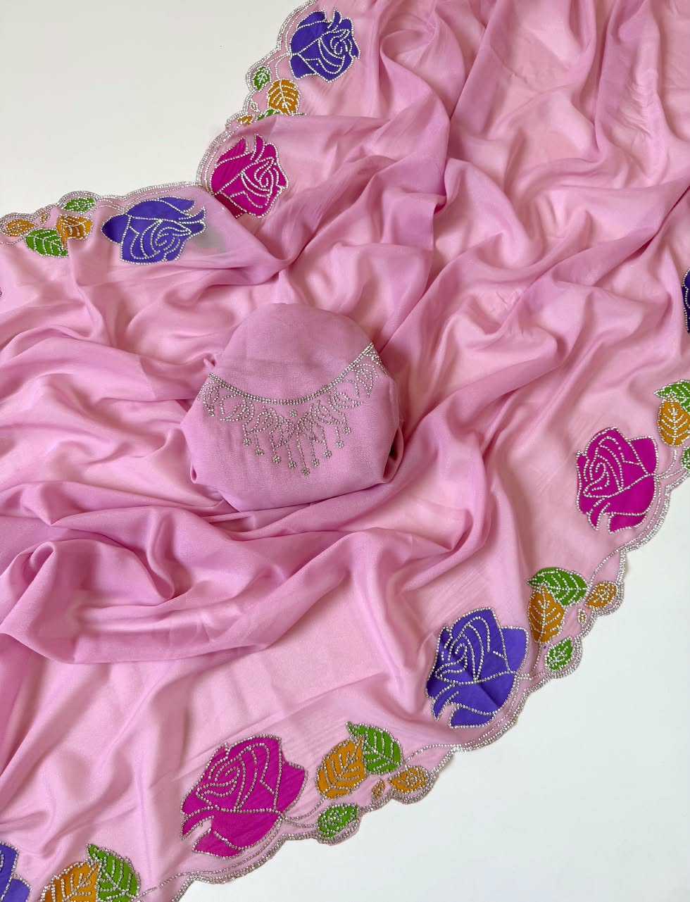 Naarira Georgette Printed Saree