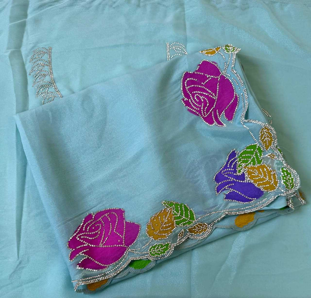 Naarira Georgette Printed Saree