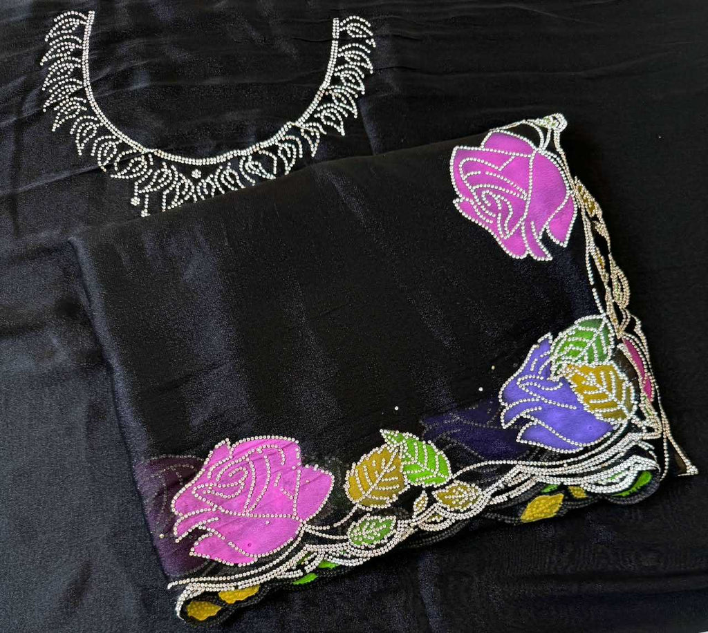 Naarira Georgette Printed Saree