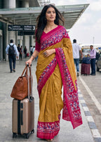 Naarira Block Print Pure Cotton Saree for Women