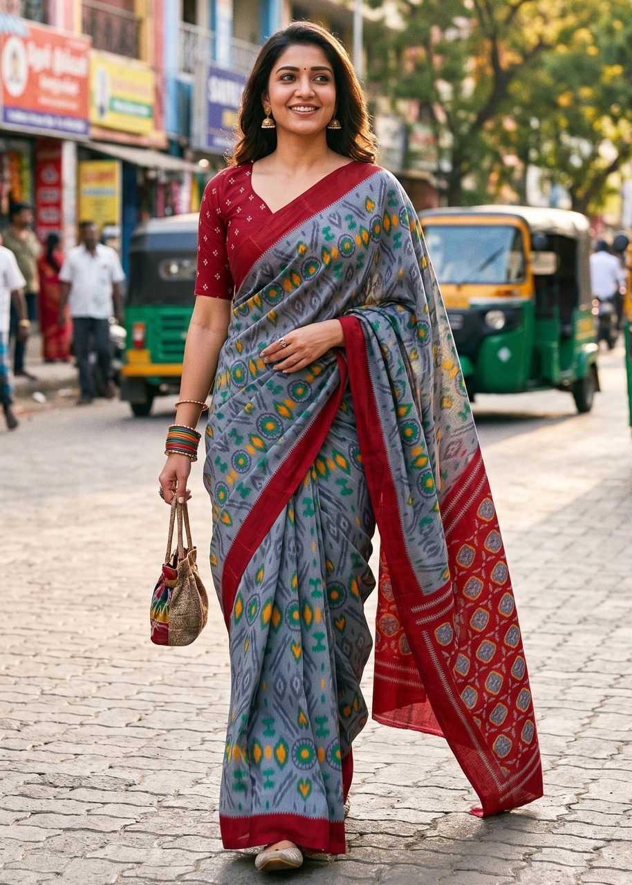 Soft Cotton Printed Saree for Women